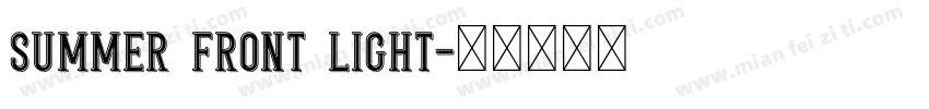 summer front light字体转换